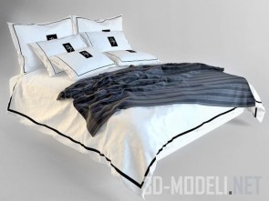 Комплект постельного белья в черно-белой гамме