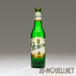 Бутылка пива «Staropramen»