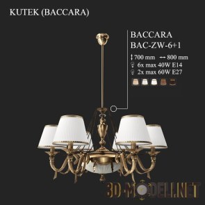 Люстра Kutek «Baccara» BAC-ZW-6+1