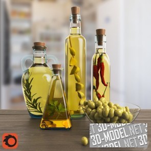 Декоративный сет с маслом и оливками