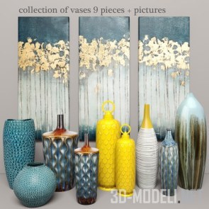 Коллекция ваз и картин