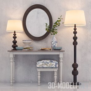 Набор мебели с декором и лампами