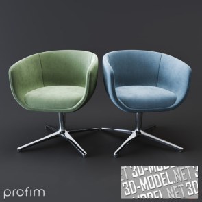 Зеленое и голубое кресла Nu 10F от Profim