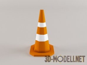 Road cone low-poly