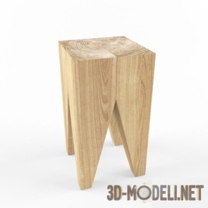 Деревянный кофейный столик в этно–стиле