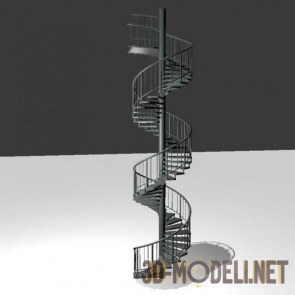 Спиральная металлическая лестница