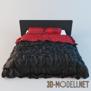 Красная с черным постель