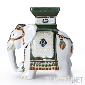 Табурет-слон из керамики