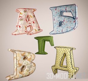 Подушки-буквы для детской комнаты