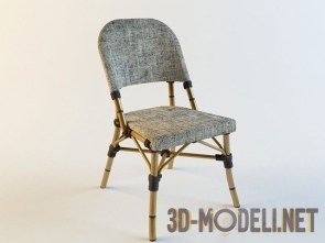 Плетеный стул с тканым сиденьем