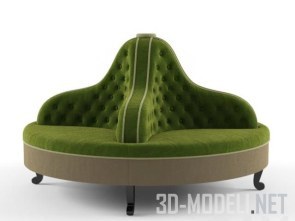 Зеленый диван-пуф