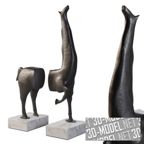Современная скульптура жирафа