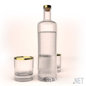 Бутылка и два стакана