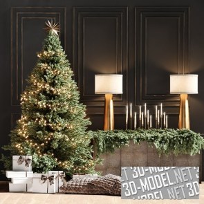 Новогодняя елка и светильник Possini Euro Design Karen Modern