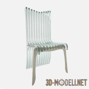 Современный стул из прозрачного пластика