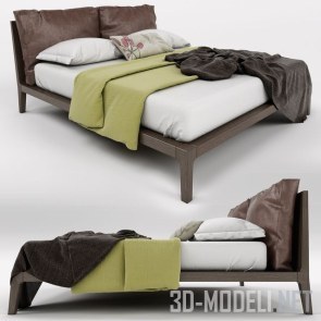 Кровать с бельем в эко–стиле