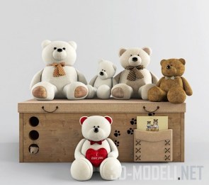 Набор игрушечных медведей