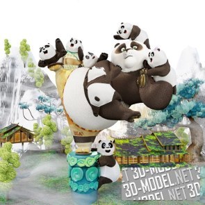 Панда из мультфильма KungFu Panda
