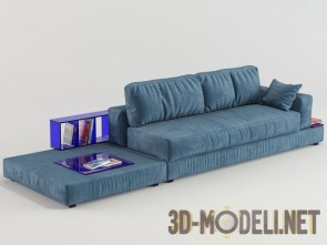 Современный диван с синей полкой Arketipo Plat