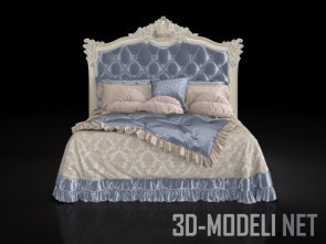 Кровать Modenese Gastone с узорчатым покрывалом