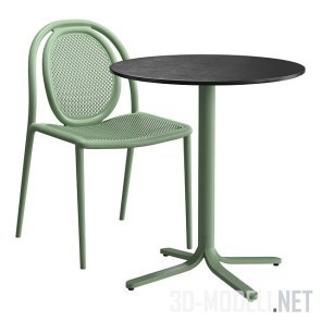 Кресло Remind и столик Fluxo от Pedrali