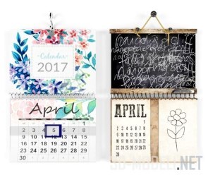 Настенные календари, два типа