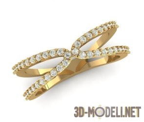Золотое кольцо с 57 бриллиантами