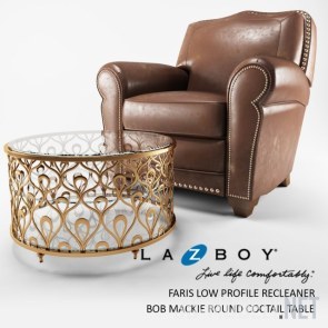 Кресло Faris La-Z-Boy Inc., столик Bob Mackie