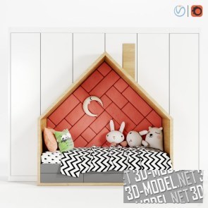 Шкаф с кроваткой для детской комнаты