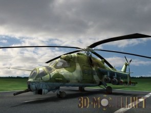 Вертолет Ми-24В с анимацией
