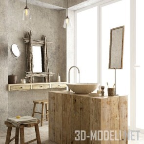 Ванная комната в рустикальном стиле