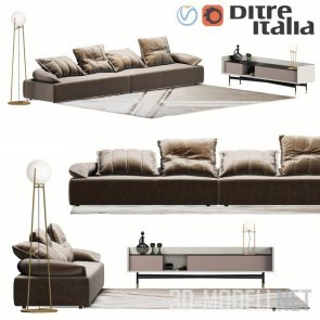 Мебель в гостиную с диваном Flick-Flack от Ditre Italia