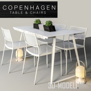 Стол и стулья Copenhagen Chairs & Table