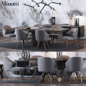 Мебельный комплект со стульями Aston Minotti