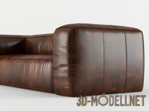 Кожаный диван для холла