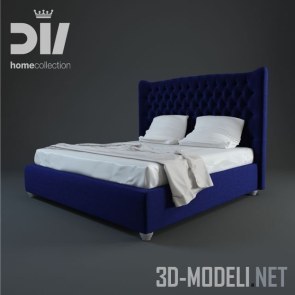 Синяя кровать DV homecollection VOGUE, 3 размера