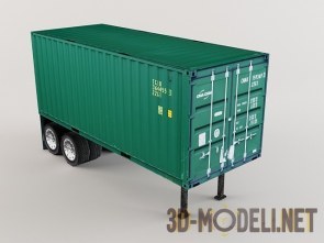 Container wheels low-poly