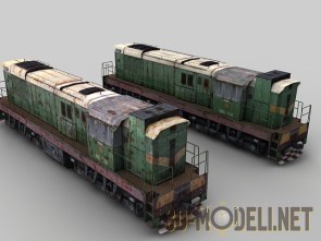 Cтарый дизельный локомотив