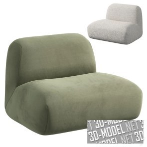 Кресло-диван Teddy Couch Hippo Loveseat Boucle Cloud от BoConcept