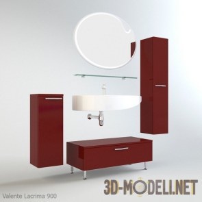 Комплект мебели для ванной Valente Lacrima 900
