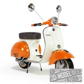 Мотороллер Vespa (белый с оранжевым)