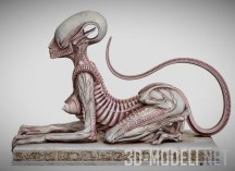 3d-модель Скульптура Alien sphinx