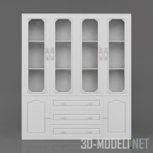 3d-модель Белый классический шкаф