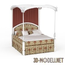 3d-модель Кровать в романтическом стиле, с балдахином