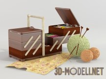 3d-модель Органайзер для швейных мелочей, клубки и спицы