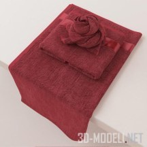 3d-модель Полотенце с розой