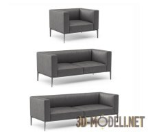 3d-модель Комплект мягкой мебели для гостиной