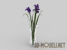 3d-модель Ирисы в вазе
