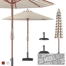 3d-модель Зонтик для кафе и зон отдыха