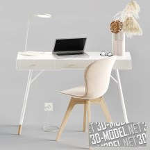 3d-модель Консольный стол Cupertino от BoConcept с декором